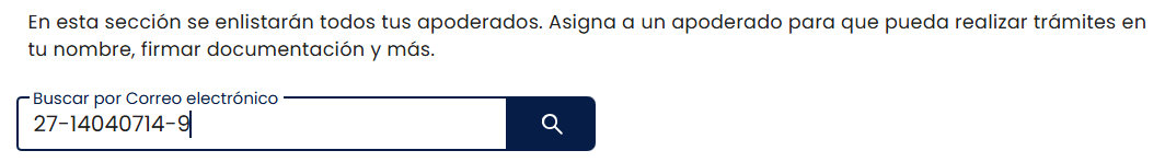 Buscador con CUIL ingresado