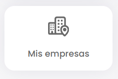 Módulo Mis Empresas en el menú lateral