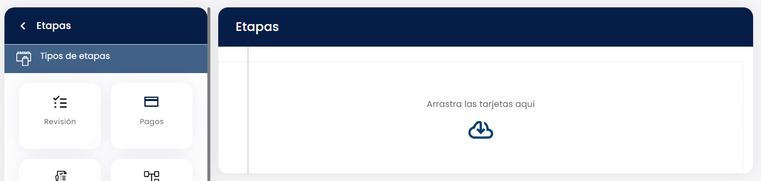 Tarjeta Revisión arrastrada al flujo