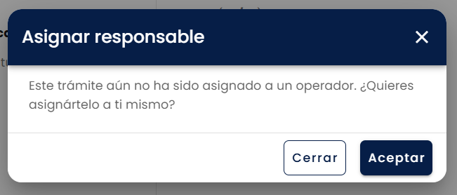 Confirmación de autoasignación