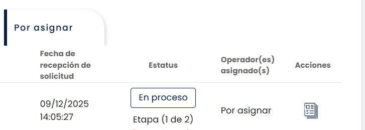 Pestaña Por asignar dentro de la bandeja de entrada