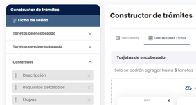 Resultado de la vinculación en la vista pública